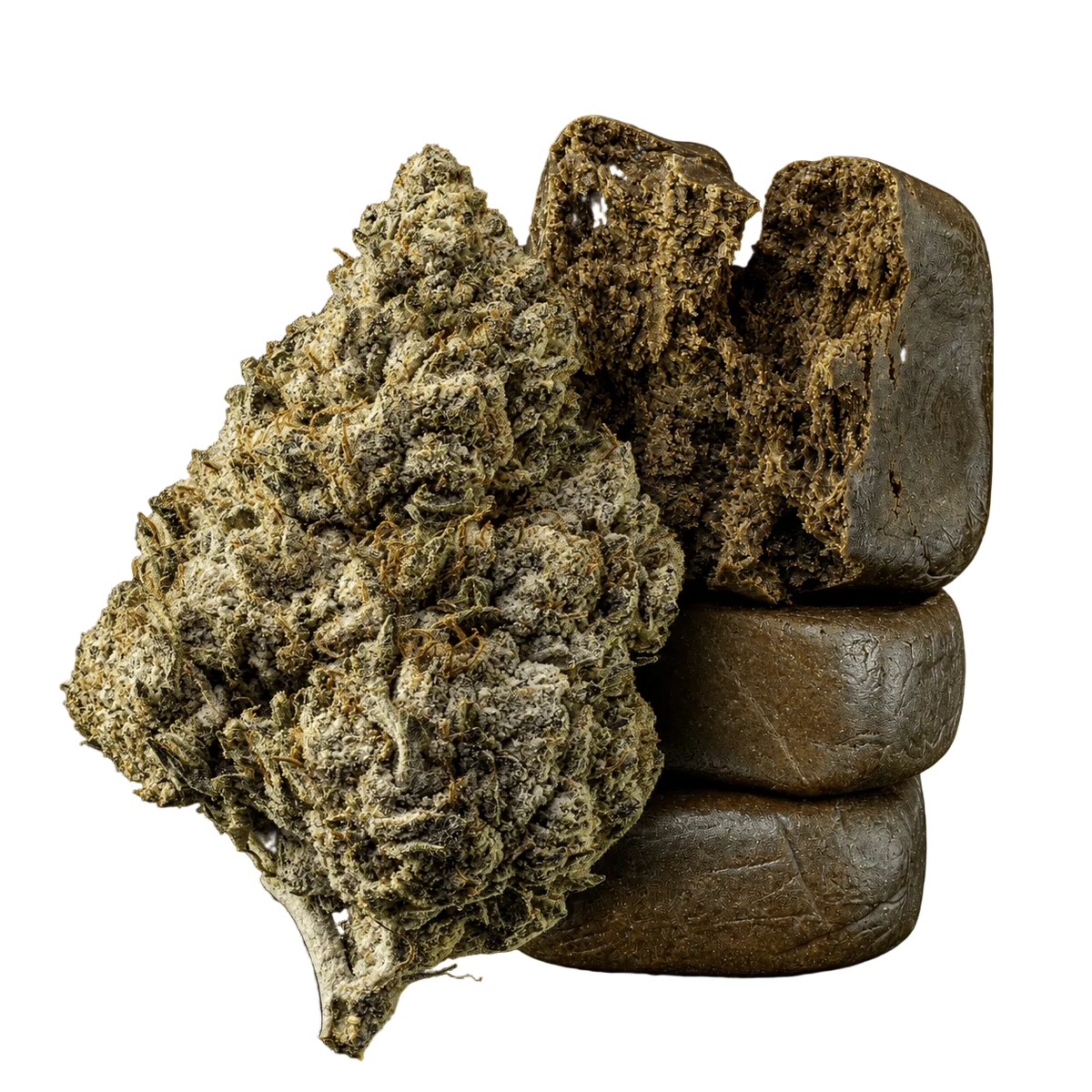 10g Amnesia Haze 23% THCA et 10g Bubble Hash 50% THCA réunis dans un pack Herbz