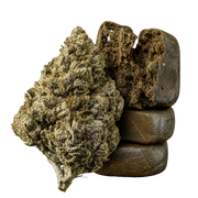 10g Amnesia Haze 23% THCA et 10g Bubble Hash 50% THCA réunis dans un pack Herbz