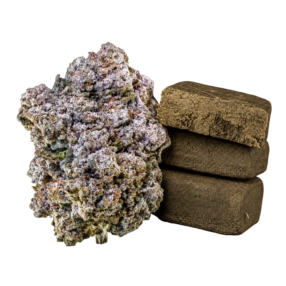10 g Bubblegum 25% THCA et 10 g Cali Cream 50% THCA réunis dans un pack Herbz