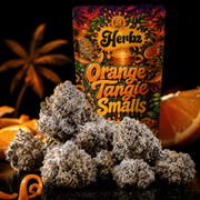 Orange Tangie Smalls, popcorn buds à structure compacte et fine couche de résine claire
