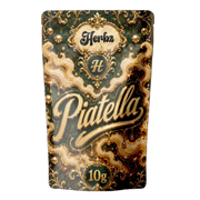 Piatella 60% THCA, hash ice water à la couleur dorée claire et emballage Herbz